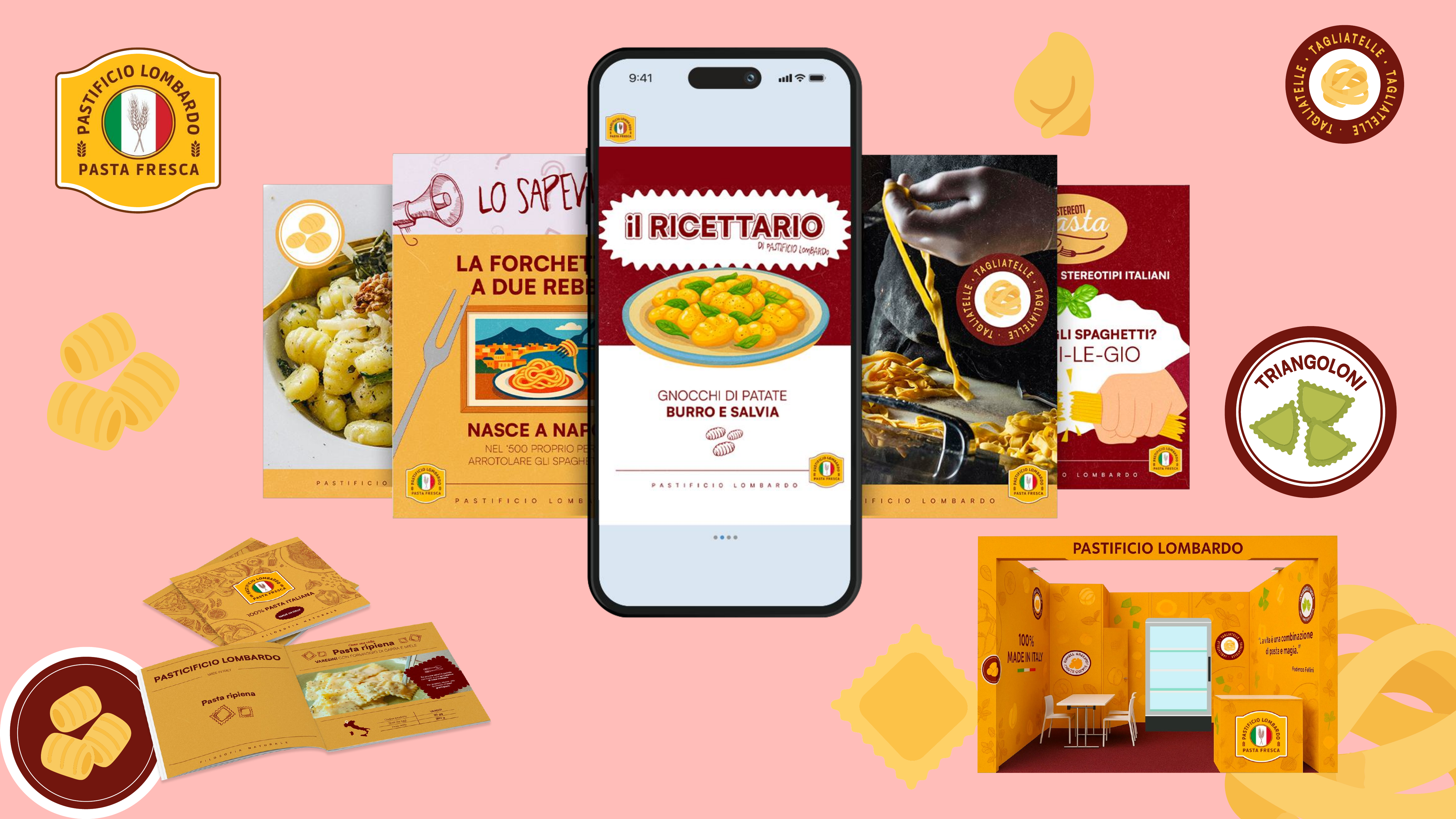 Pastificio Lombardo — social content, packaging e stand fieristico